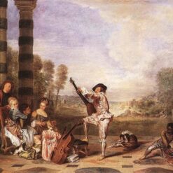 The Charmes of Life by Antoine Watteau – Rococo Masterpiece Reproduction | DaFen Village Studio