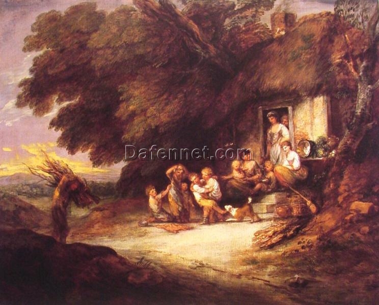 Buy The Cottage Door by Thomas Gainsborough: Rococo Genre Oil Painting (1778) for Home Décor