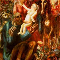 Filonov’s ‘The Holy Family’ (1914) – Russian Religious Oil Painting in Analytical Realism | Custom Art for Home or Gallery