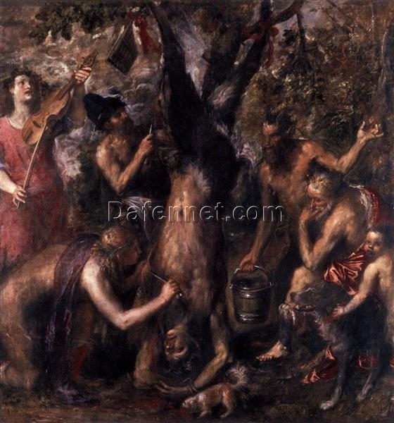 Titian’s The Flaying of Marsyas – Mannerism Mythological Masterpiece in Oil