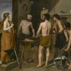 Velazquez Baroque Mythological Painting – The Forge of Vulcan (1630) Oil on Canvas
