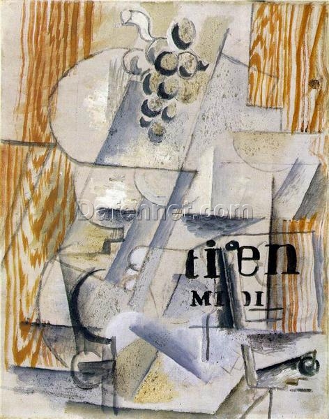 The Fruitdish” – Georges Braque Cubist Still Life – Custom Oil Painting Reproduction