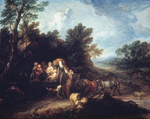 Buy Thomas Gainsborough Rococo Genre Painting: The Harvest Wagon (1784) Oil on Canvas