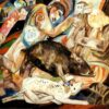 The Hog by Pavel Filonov – Analytical Realism Oil Reproduction | Surreal Russian Genre Painting by DaFen Studio