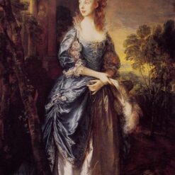 INSPIRED BY Thomas Gainsborough's "The Honourable Frances Duncombe" – Custom Rococo Portrait Oil Painting | DaFen Village Studio