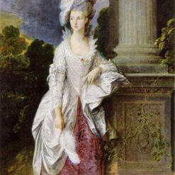 INSPIRED BY Thomas Gainsborough – Custom "The Honorable Mrs. Graham" Rococo Oil Painting | DaFen Village Studio