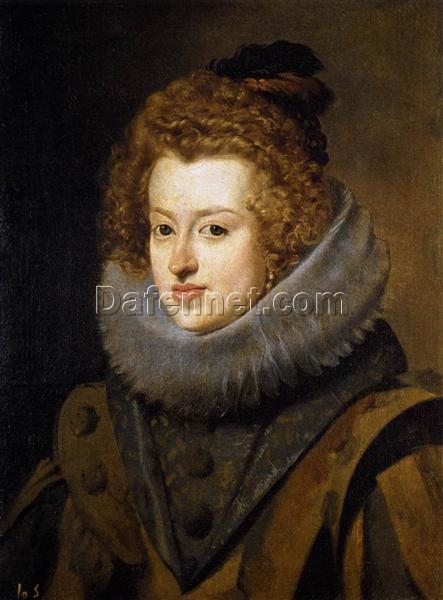 The Infanta Maria of Austria by Diego Velázquez – 1630 Baroque Portrait Oil Painting Replica on Canvas