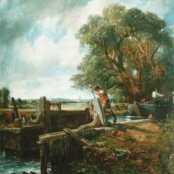 John Constable The Lock Oil Painting Reproduction - Hand-Painted 1824 Romantic Landscape Masterpiece