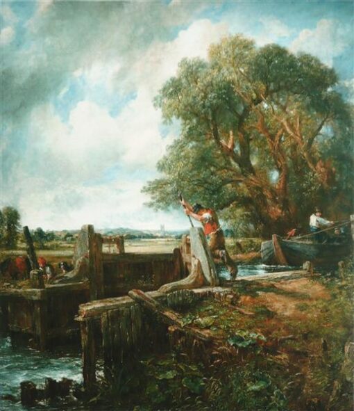 John Constable The Lock Oil Painting Reproduction – Hand-Painted 1824 Romantic Landscape Masterpiece