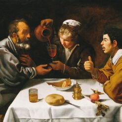 The Lunch (El Almuerzo) by Diego Velázquez – 1620 Baroque Genre Oil Painting Replica on Canvas