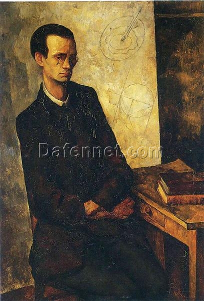 Diego Rivera ‘The Mathematician’ Oil Painting Reproduction – Social Realism Portrait