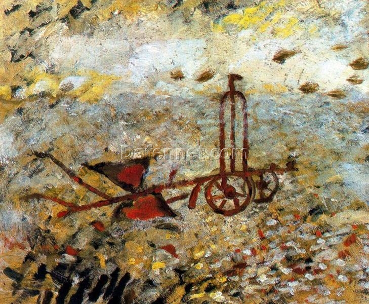 Georges Braque ‘The Metallic Plow’ 1962 – Hand-Painted Expressionist Landscape Oil Painting, Canvas Reproduction