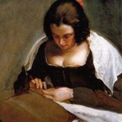 The Needlewoman by Velazquez – 17th Century Baroque Oil Painting Reproduction (c.1635 - 1643)