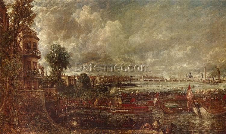 Museum-Quality Waterloo Bridge Oil Painting Reproduction – John Constable’s 1832 London Masterpiece