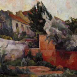 Diego Rivera 'The Outskirts of Paris' Social Realism Oil Painting – Iconic 1918 Landscape
