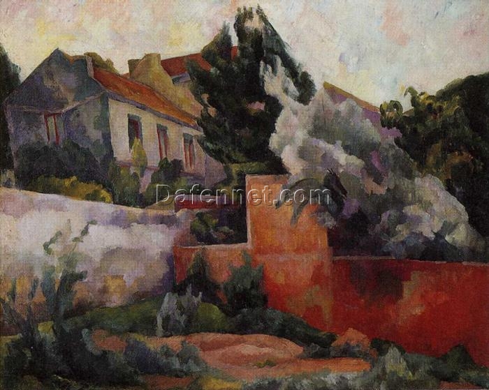 Diego Rivera ‘The Outskirts of Paris’ Social Realism Oil Painting – Iconic 1918 Landscape