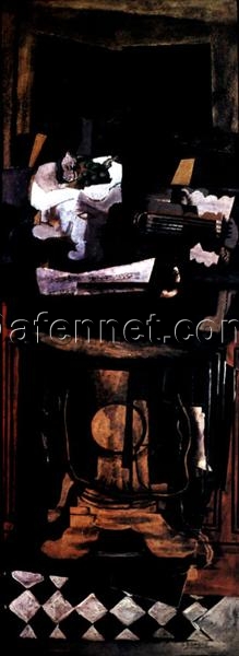 Custom Oil Painting – “The Pedestal” by Georges Braque – Handmade Expressionist Art