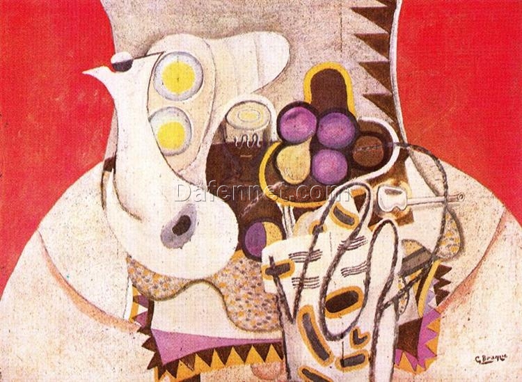 Georges Braque “The Pink Napkin” – Cubist Still Life Oil Painting Reproduction