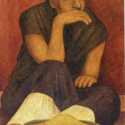 Diego Rivera 'The Pinole Seller' Naïve Art Oil Painting – Iconic 1936 Portrait