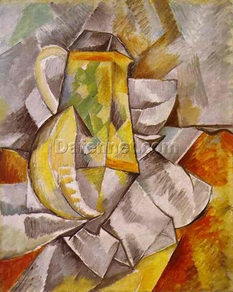 Hand-Painted “The Pitcher” by Georges Braque – Cubist Still Life Oil Painting Reproduction