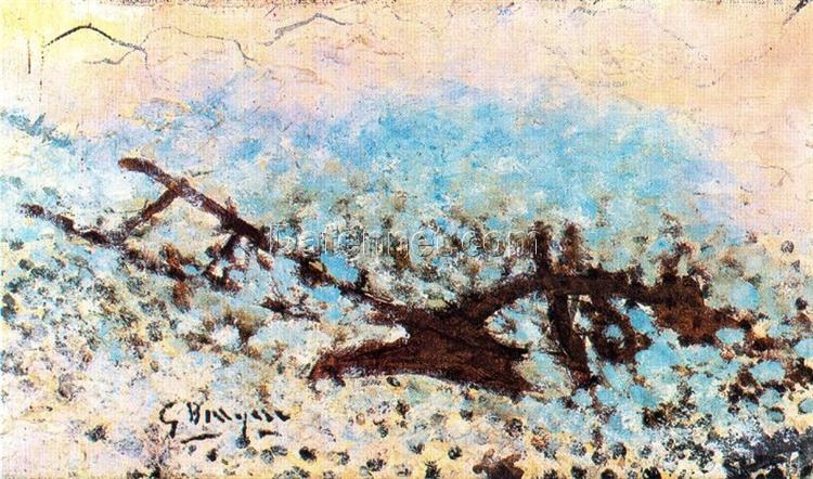 Georges Braque ‘The Plow’ 1961 – Expressionist Landscape Oil Painting Reproduction