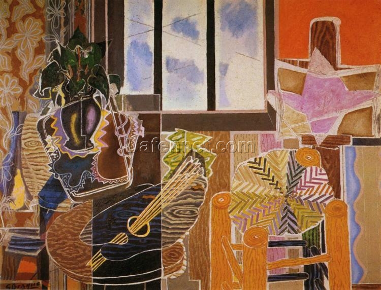 Georges Braque ‘The Studio’ 1939 – Cubist Expressionist Oil Painting Reproduction