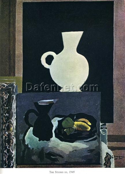 Georges Braque ‘Atelier (I)’ 1949 – Expressionist Cubist Still Life Oil Painting