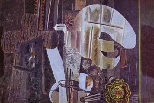 Georges Braque ‘Atelier (IV)’ 1950 – Cubist Still Life Oil Painting on Canvas