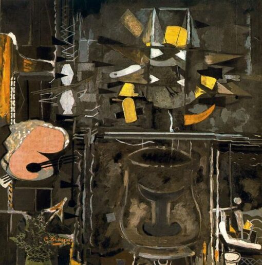 Georges Braque’s “The Studio (IX)” – 1954 Cubist Oil Painting, Hand-Painted Reproduction