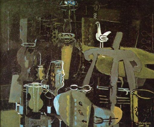 Georges Braque ‘Atelier (VI)’ 1951 – Expressionist Cubist Still Life Oil Painting