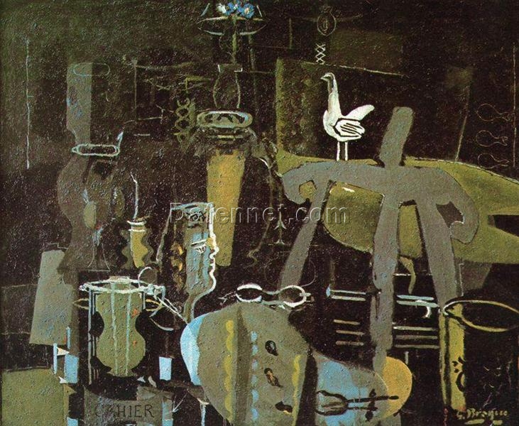 Georges Braque ‘Atelier (VI)’ 1951 – Expressionist Cubist Still Life Oil Painting