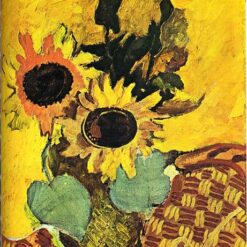 Expressionist Flower Painting – Georges Braque 'The Sunflowers' 1943, Hand-Painted Oil on Canvas