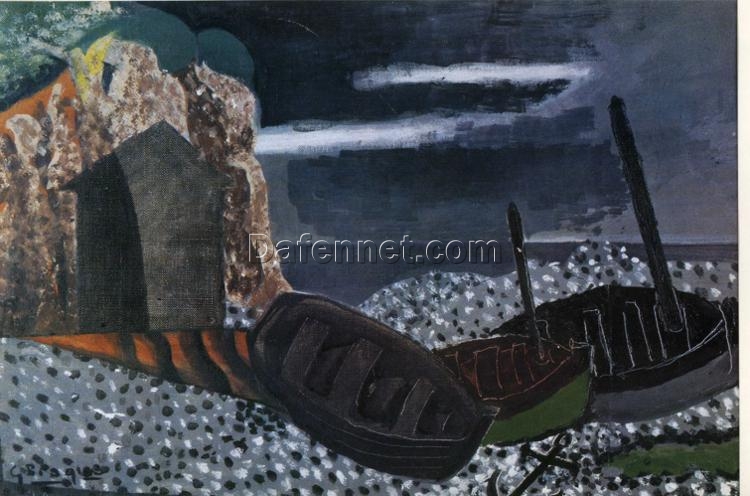 Georges Braque “The Three Boats” – Expressionist Landscape Oil Painting Reproduction