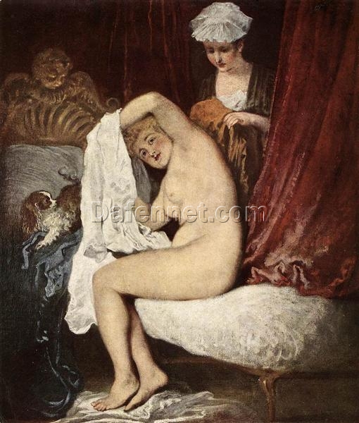 Buy The Toilette by Antoine Watteau – Rococo Nude Painting Oil Reproduction | DaFen Village Studio