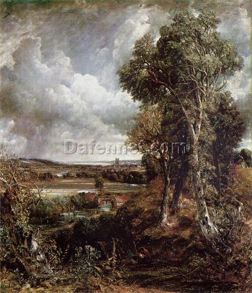 John Constable The Vale of Dedham (1808) – Romanticism Landscape Oil Painting for Elegant Décor