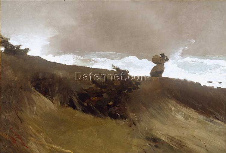Buy Winslow Homer Realism Landscape Painting: The West Wind Oil on Canvas