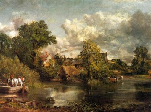 John Constable El caballo blanco - 1819 Óleo romántico sobre lienzo, Paisaje
