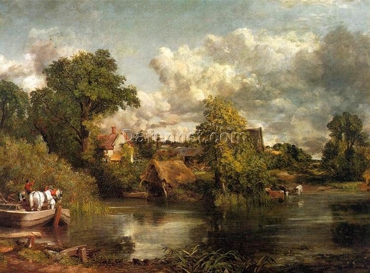 John Constable The White Horse – 1819 Romantic Oil Painting on Canvas, Landscape