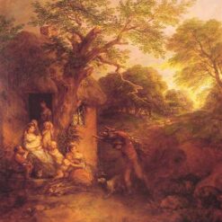 INSPIRED BY Thomas Gainsborough’s "The Woodcutter's House" – Custom Rococo Oil Painting | DaFen Village Studio