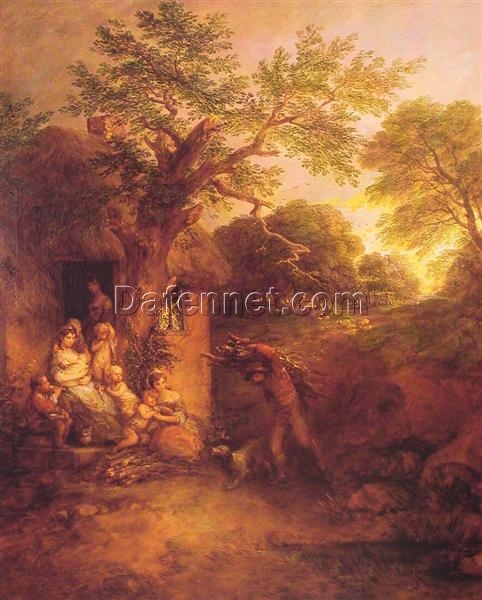 INSPIRED BY Thomas Gainsborough’s “The Woodcutter’s House” – Custom Rococo Oil Painting | DaFen Village Studio