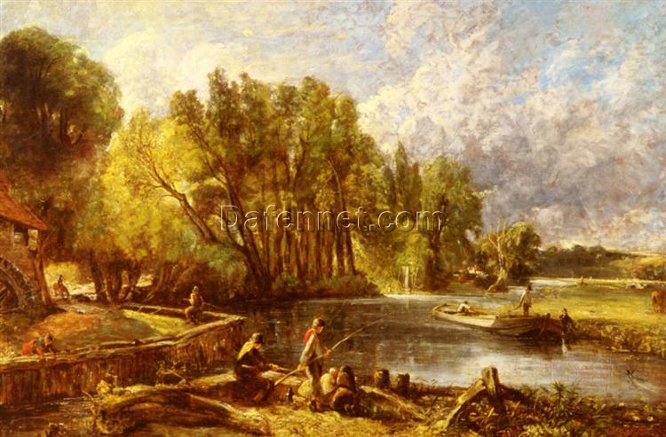 Iconic John Constable Artwork: The Young Waltonians (c.1819-1825) – Landscape Oil Painting