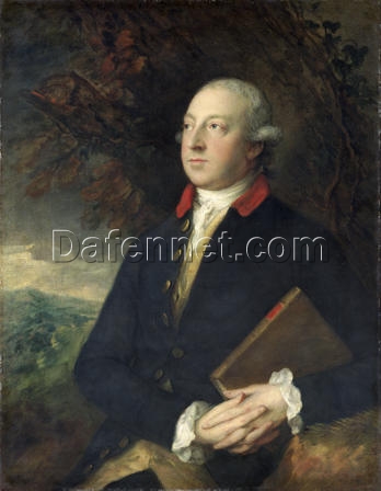 INSPIRED BY Thomas Gainsborough’s “Thomas Pennant” – Custom Rococo Portrait Oil Painting | DaFen Village Studio