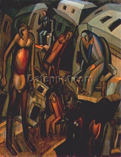 Custom Oil Painting: Those Who Have Nothing to Lose by Pavel Filonov | Expressionist Realism from 1912