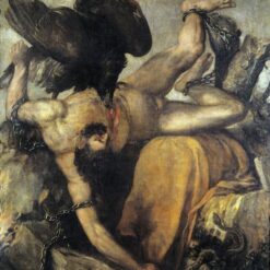 The Punishment of Tythus – Titian, c.1548, Mannerist Mythological Painting