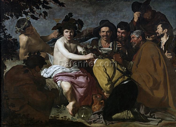 Triumph of Bacchus by Velazquez – Large Baroque Mythological Oil Painting (1628)