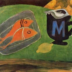 Georges Braque 'Two Mullets' 1941 – Cubist Still Life Fish Oil Painting Reproduction