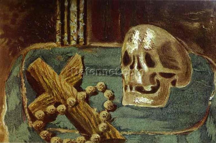 Georges Braque ‘Vanitas’ 1939 – Oil Painting on Canvas, Expressionist Vanitas Still Life