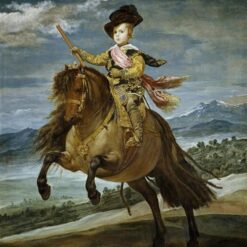 Prince Balthasar Carlos on Horseback – Velázquez Baroque Oil Painting Reproduction for Noble Elegance