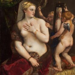 Titian’s Venus in Front of the Mirror – Mannerist Mythological Painting, 1553