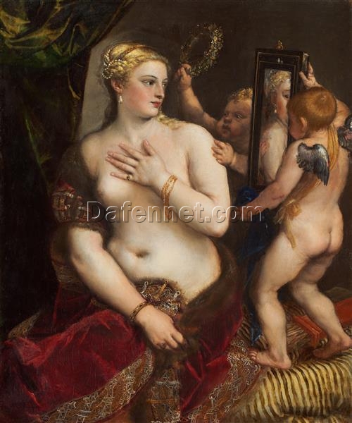 Titian’s Venus in Front of the Mirror – Mannerist Mythological Painting, 1553